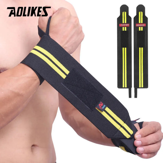 Wrist Support Brace Straps for Weightlifting and Gym Training - Pair of Wristbands for Crossfit and Powerlifting