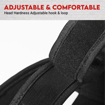 DEFY Neck Harness - Adjustable Weight Lifting Neck Exerciser for Enhanced Head and Neck Strength Training in Gym Settings (Black)