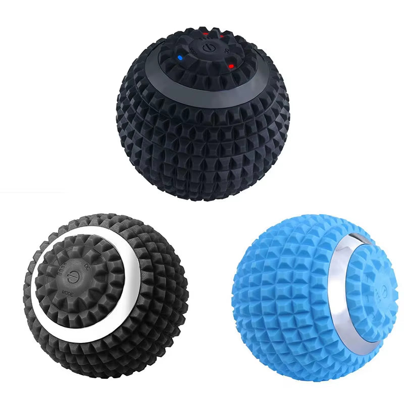 Electric Vibration Massage Ball for Deep Muscle Relaxation and Recovery - 10CM Silicone Fitness and Yoga Tool