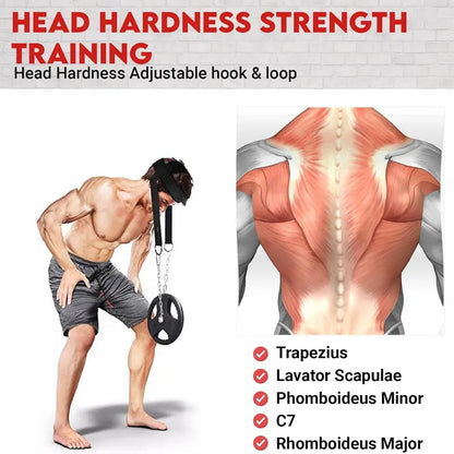 DEFY Neck Harness - Adjustable Weight Lifting Neck Exerciser for Enhanced Head and Neck Strength Training in Gym Settings (Black)