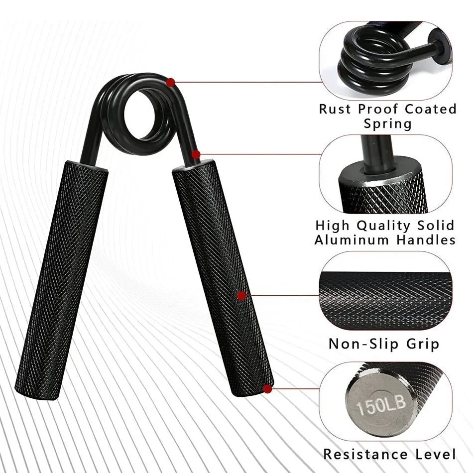 Adjustable Alloy Hand Grip Strength Trainer for Muscle Recovery - 50-350 lbs Resistance