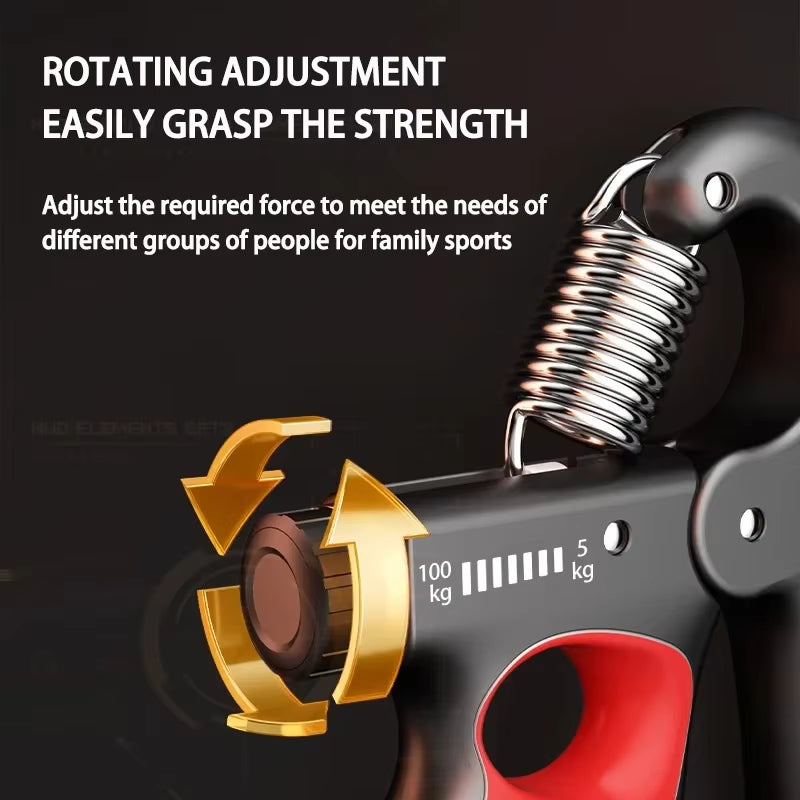 Adjustable Hand Gripper 5-100Kg for Forearm and Wrist Strength Training - Fitness Equipment for Muscle Recovery
